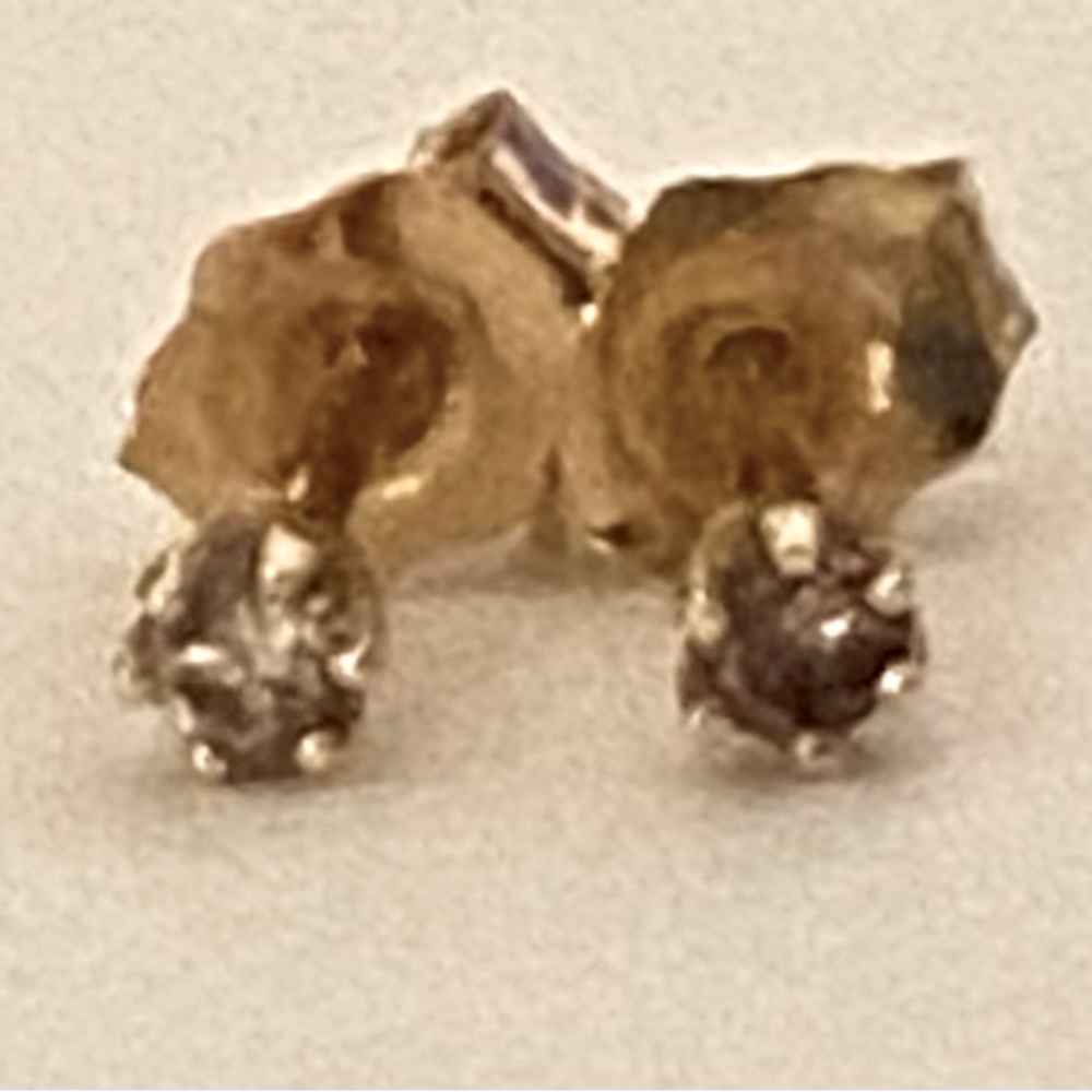 Satomi Kawakita Brown Diamond Stud Earrings, Pair